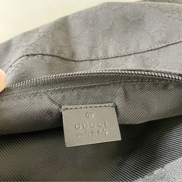 Gucci black monogram canvas and leather Y2K sling backpack bag - Picture 5 of 11
